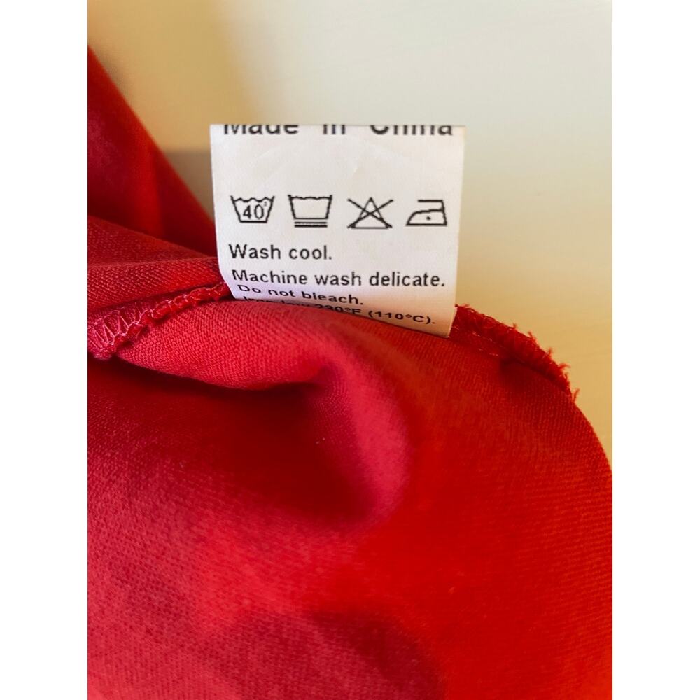 Stylewe Maxi Shirtdress Size M NWT Red Long Sleeve Relaxed Fit Cotton Lagenlook - Picture 8 of 9